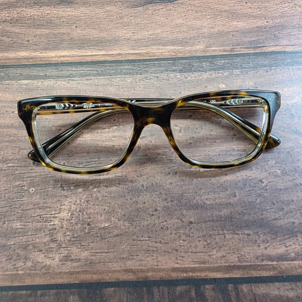 Ray-Ban RB 1536 3602 Dark Havana Tortoise Shell Rectangular Eyeglasses 48-16-130